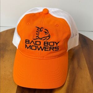 Bad Boy Mowers NWT orange and white adjustable cap